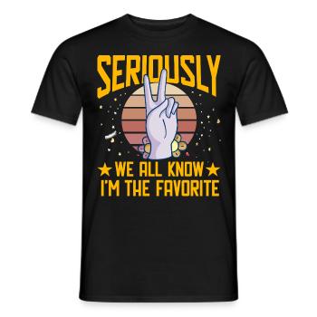 Im Ernst, wir alle wissen, dass ich der Favorit bin - Männer T-Shirt - Schwarz - Vorne - AI Model Male 178 light (178cm)