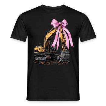 Coquette Bow Excavatrice Opérateur Construction HEO - T-shirt homme - noir - Devant - AI Model Male 178 light (178cm)