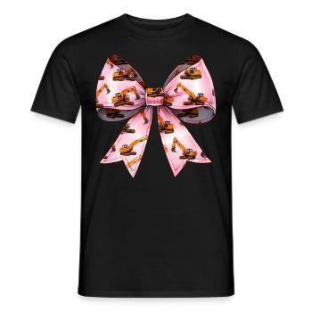 Coquette Bow Excavatrice Opérateur Construction HEO - T-shirt homme - noir - Devant - AI Model Male 178 light (178cm)