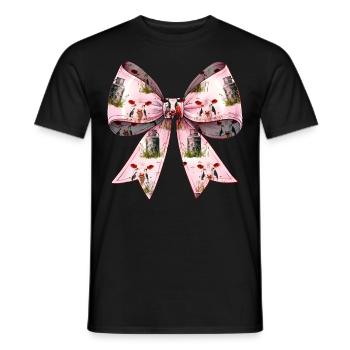 Coquette Bow Cow Farmer Milk Dairy Farmer - Men's T-Shirt - black - Front - AI Model Male 178 light (178cm)