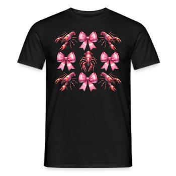 Coquette Bogen Langusten Flusskrebs Muttertag Rosa - Männer T-Shirt - Schwarz - Vorne - AI Model Male 178 light (178cm)