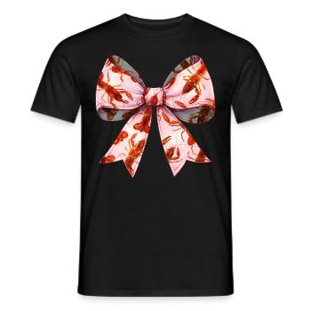 Coquette Bogen Langusten Flusskrebs Muttertag Rosa - Männer T-Shirt - Schwarz - Vorne - AI Model Male 178 light (178cm)