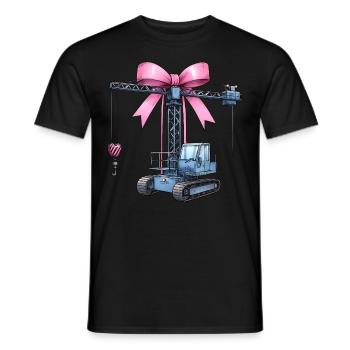 Coquette Arch Grutier Opérateur de grue - T-shirt homme - noir - Devant - AI Model Male 178 light (178cm)