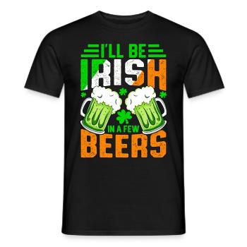 Je serai irlandais dans quelques bières - T-shirt homme - noir - Devant - AI Model Male 178 light (178cm)