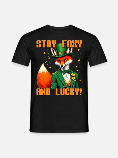 Restez Foxy et Lucky Saint-Patrick - T-shirt homme - noir