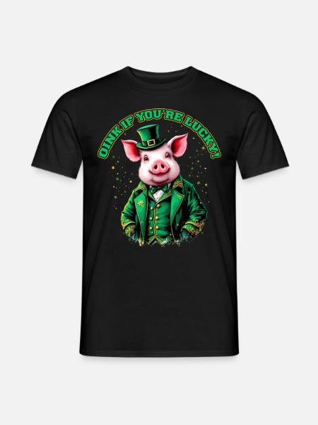 Oink you're Lucky - Men's T-Shirt - black