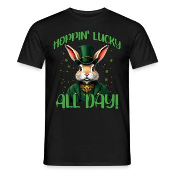 Happin chanceux toute la journée - T-shirt homme - noir - Devant - AI Model Male 178 light (178cm)