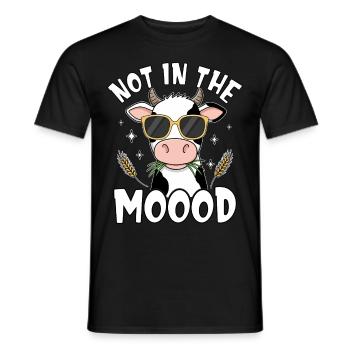 Not in the moood Cow - Men's T-Shirt - black - Front - AI Model Male 178 light (178cm)