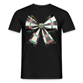 Coquette Bow Darts Player Mothers Day Pink - Men's T-Shirt - black - Front - AI Model Male 178 light (178cm)