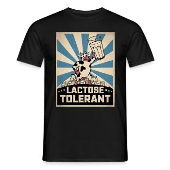 Lactose Tolerant Milk - Men's T-Shirt - black - Front - AI Model Male 178 light (178cm)