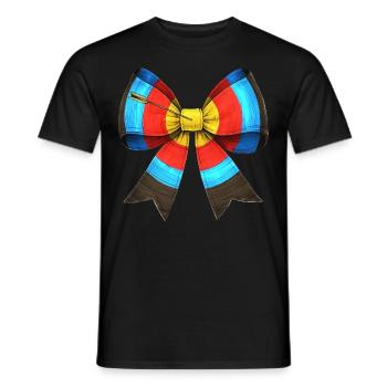 Coquette Bow Archery Bow and Arrow - Men's T-Shirt - black - Front - AI Model Male 178 light (178cm)