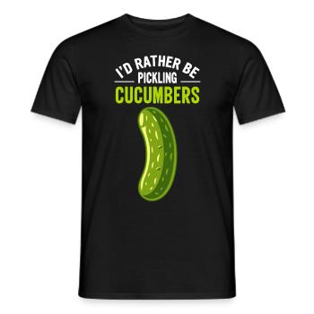 Cornichon à l’aneth Je suis l’un des cornichons - T-shirt homme - noir - Devant - AI Model Male 178 light (178cm)