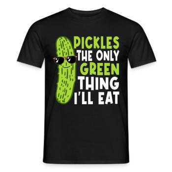 Cornichon à l’aneth Je suis l’un des cornichons - T-shirt homme - noir - Devant - AI Model Male 178 light (178cm)