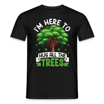 Je suis ici pour étreindre tous les arbres - T-shirt homme - noir - Devant - AI Model Male 178 light (178cm)