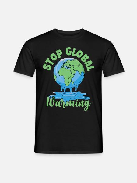 Stop Global Warming - Men's T-Shirt - black