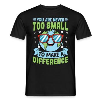 Sie sind nie zu klein, um etwas zu bewirken - Männer T-Shirt - Schwarz - Vorne - AI Model Male 178 light (178cm)