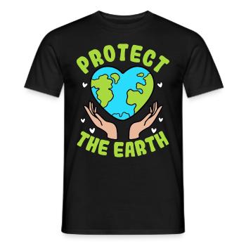 Protégez la Terre - T-shirt homme - noir - Devant - AI Model Male 178 light (178cm)