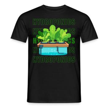 Hydroponics - Men's T-Shirt - black - Front - AI Model Male 178 light (178cm)