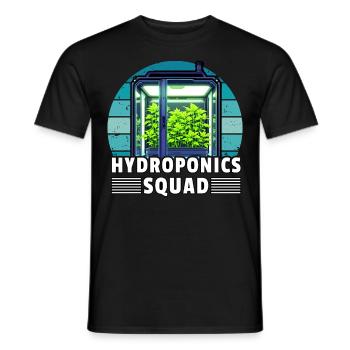 Hydroponics Squad - Men's T-Shirt - black - Front - AI Model Male 178 light (178cm)