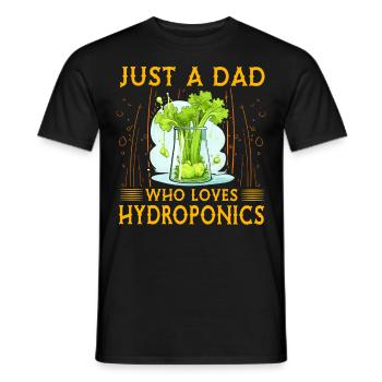Juste un papa qui aime la culture hydroponique - T-shirt homme - noir - Devant - AI Model Male 178 light (178cm)