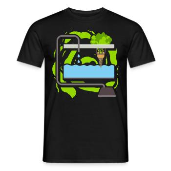 Hydroponics - Men's T-Shirt - black - Front - AI Model Male 178 light (178cm)