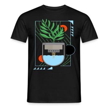 Hydroponics - Men's T-Shirt - black - Front - AI Model Male 178 light (178cm)