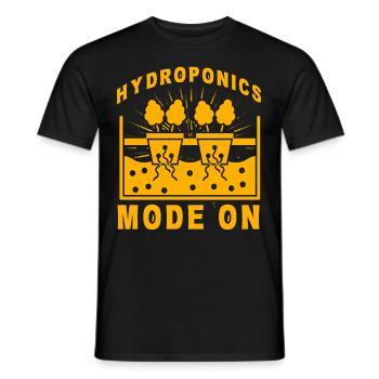 Hydroponics Mode On - Men's T-Shirt - black - Front - AI Model Male 178 light (178cm)