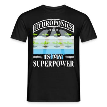 Hydroponics is my superpower - Men's T-Shirt - black - Front - AI Model Male 178 light (178cm)