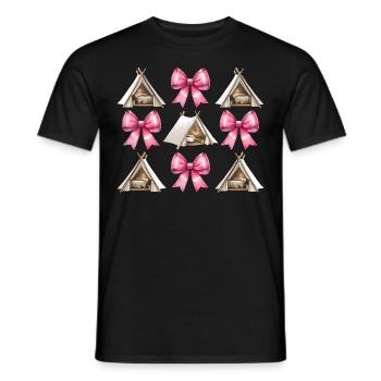 Coquette Arche Glamping Glamper Camping Fête des Mères - T-shirt homme - noir - Devant - AI Model Male 178 light (178cm)