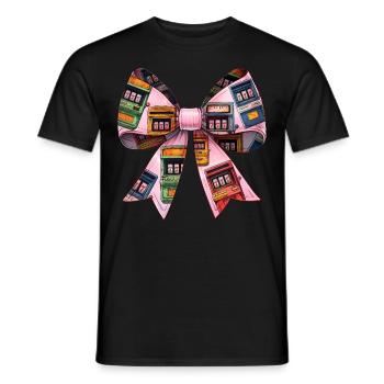 Coquette Bow Spielautomat Glücksspiel Gambler - Männer T-Shirt - Schwarz - Vorne - AI Model Male 178 light (178cm)