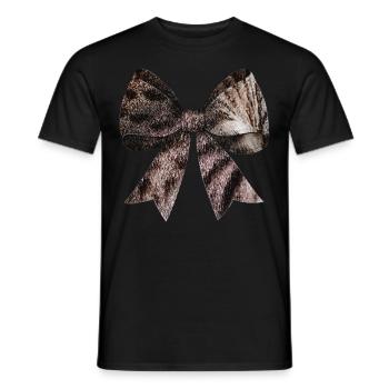Coquette Bow Tabby Katze Gray Fell Graues - Männer T-Shirt - Schwarz - Vorne - AI Model Male 178 light (178cm)