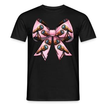 Coquette Bow Télescope Astronomie Système Solaire - T-shirt homme - noir - Devant - AI Model Male 178 light (178cm)
