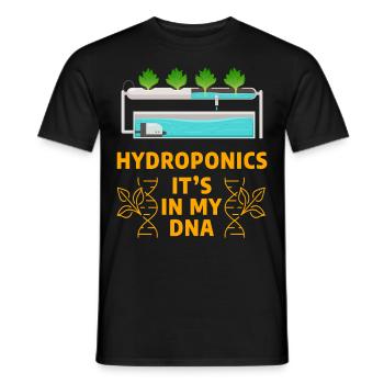 Hydroponics it's in my DNA - Men's T-Shirt - black - Front - AI Model Male 178 light (178cm)