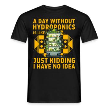 Hydroponics - Men's T-Shirt - black - Front - AI Model Male 178 light (178cm)