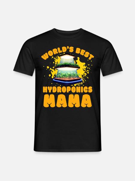 World's best Hydroponics Mama - Men's T-Shirt - black