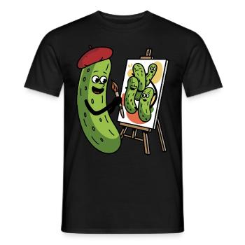 Gewürzgurke Essiggurke - Männer T-Shirt - Schwarz - Vorne - AI Model Male 178 light (178cm)
