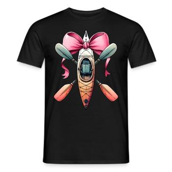 Coquette Bow Kayak Kayak Kayak Kayak Kayak Bateau Paddle - T-shirt homme - noir - Devant - AI Model Male 178 light (178cm)
