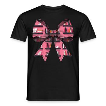 Coquette Bow Bibliothekar Bibliothek Bücher Muster - Männer T-Shirt - Schwarz - Vorne - AI Model Male 178 light (178cm)