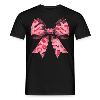 Coquette Bow Lifeguard Pool Guard Pink - Men's T-Shirt - black - Front - AI Model Male 178 light (178cm)