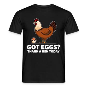 Chicken Chickens - Men's T-Shirt - black - Front - AI Model Male 178 light (178cm)