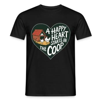 Chicken Chickens - Men's T-Shirt - black - Front - AI Model Male 178 light (178cm)