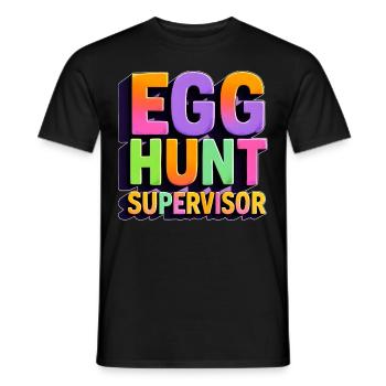 Superviseur de la chasse aux œufs - T-shirt homme - noir - Devant - AI Model Male 178 light (178cm)