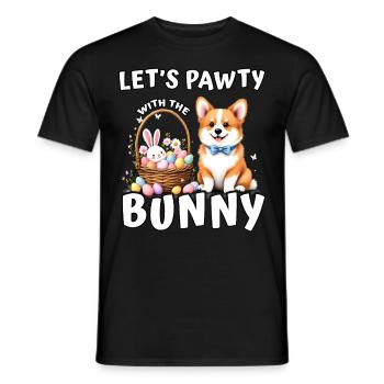 Let's pawty with the Bunny - Men's T-Shirt - black - Front - AI Model Male 178 light (178cm)