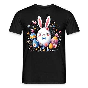 Easter Bunny - Men's T-Shirt - black - Front - AI Model Male 178 light (178cm)