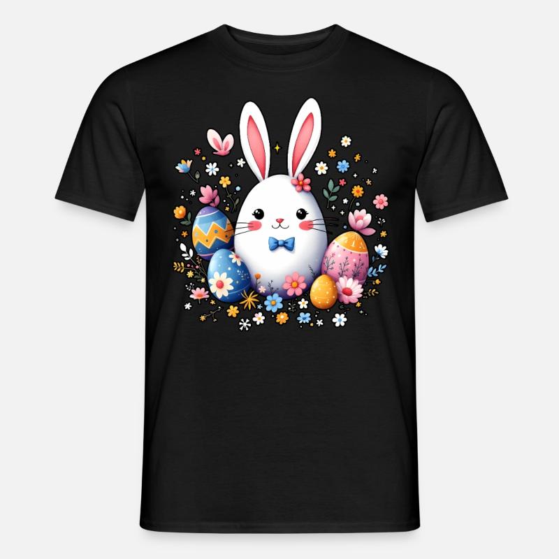 Osterhase - Männer T-Shirt - Schwarz