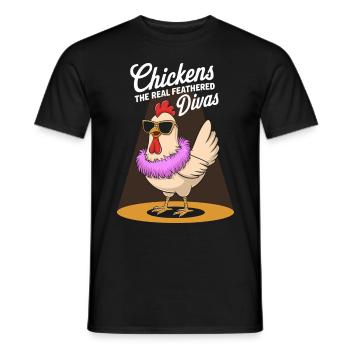 Poulets Poulets - T-shirt homme - noir - Devant - AI Model Male 178 light (178cm)