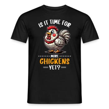 Chicken Chickens - Men's T-Shirt - black - Front - AI Model Male 178 light (178cm)