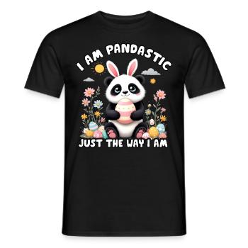 I am Pandastic just the way I am - Men's T-Shirt - black - Front - AI Model Male 178 light (178cm)