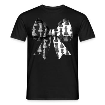 Coquette Bow Chess Player Mothers Day Chess Piece - Men's T-Shirt - black - Front - AI Model Male 178 light (178cm)