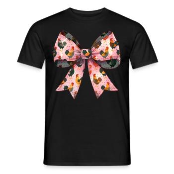 Coquette Bow Poulet Motif Fermier Fermier - T-shirt homme - noir - Devant - AI Model Male 178 light (178cm)